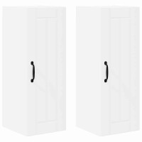 Produktbild för Väggskåp LUCCA 2 pcs Vit 30 x 31 x 80 cm Konstruerat trä