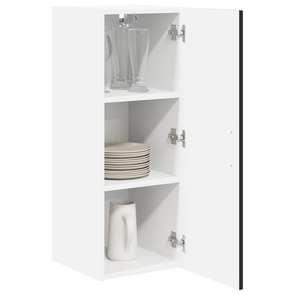 Produktbild för Väggskåp LUCCA 2 pcs Svart 30 x 31 x 80 cm Konstruerat trä