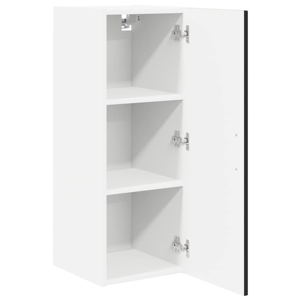 Produktbild för Väggskåp LUCCA 2 pcs Svart 30 x 31 x 80 cm Konstruerat trä