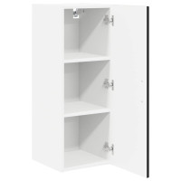 Produktbild för Väggskåp LUCCA 2 pcs Svart 30 x 31 x 80 cm Konstruerat trä