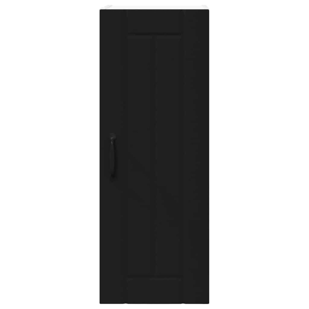 Produktbild för Väggskåp LUCCA 2 pcs Svart 30 x 31 x 80 cm Konstruerat trä
