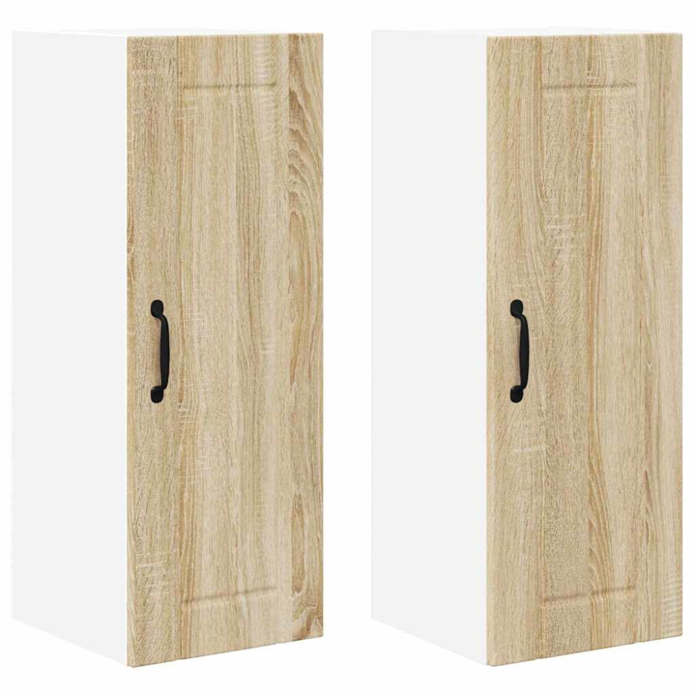 Produktbild för Väggskåp LUCCA 2 pcs Sonoma-ek 30 x 31 x 80 cm Konstruerat trä
