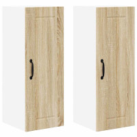 Produktbild för Väggskåp LUCCA 2 pcs Sonoma-ek 30 x 31 x 80 cm Konstruerat trä