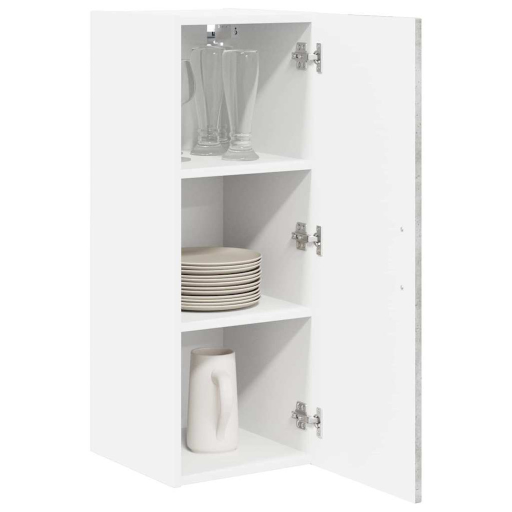 Produktbild för Väggskåp LUCCA Betonggrå 30 x 31 x 80 cm Konstruerat trä
