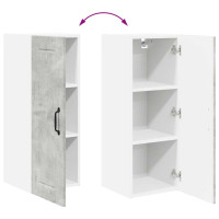 Produktbild för Väggskåp LUCCA 2 pcs Betonggrå 30 x 31 x 80 cm Konstruerat trä