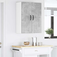 Produktbild för Väggskåp LUCCA 2 pcs Betonggrå 30 x 31 x 80 cm Konstruerat trä