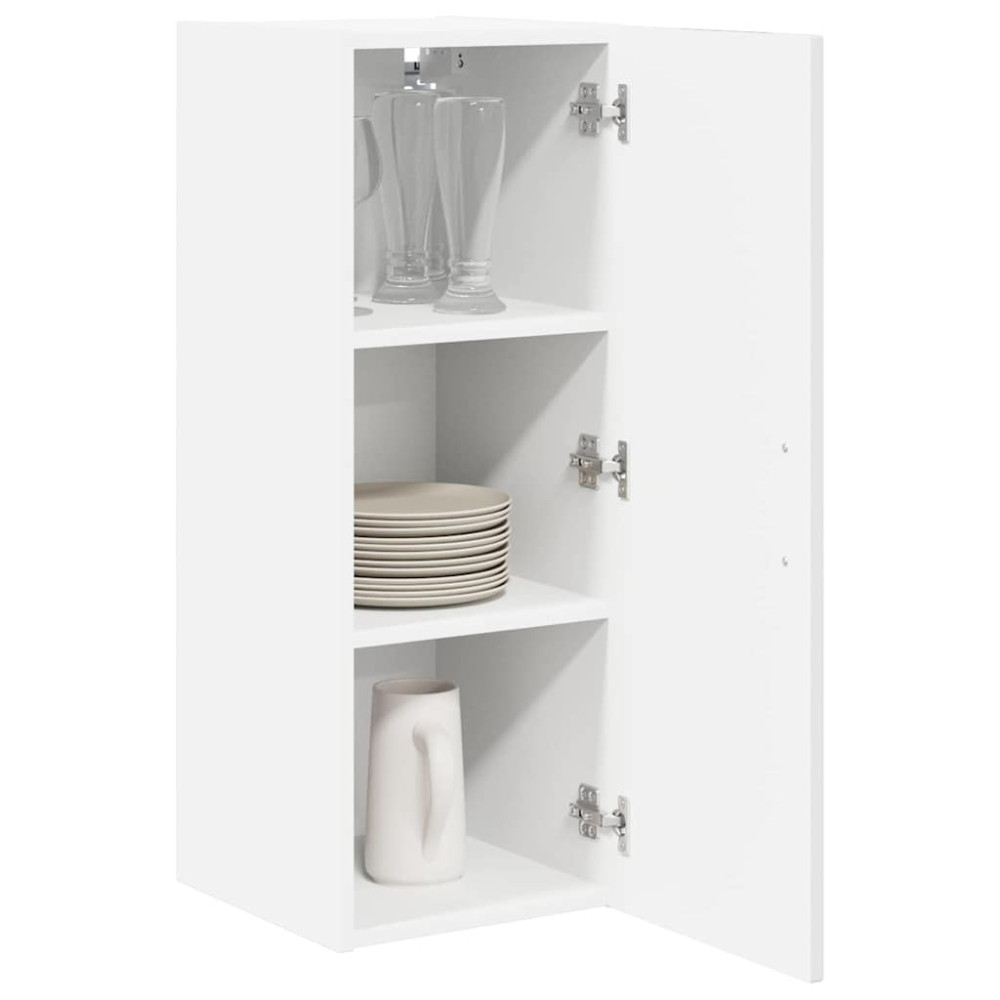 Produktbild för Väggskåp LUCCA Vit högglans 30 x 31 x 80 cm Konstruerat trä