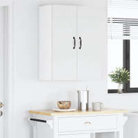Produktbild för Väggskåp LUCCA Vit högglans 30 x 31 x 80 cm Konstruerat trä