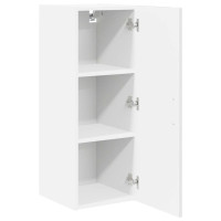 Produktbild för Väggskåp LUCCA Vit högglans 30 x 31 x 80 cm Konstruerat trä