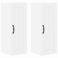 Produktbild för Väggskåp LUCCA 2 pcs Vit högglans 30 x 31 x 80 cm