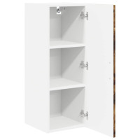 Produktbild för Väggskåp LUCCA Rökt ek 30 x 31 x 80 cm Konstruerat trä