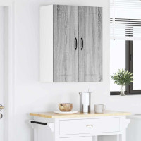 Produktbild för Väggskåp LUCCA Grå sonoma-ek 30 x 31 x 80 cm Konstruerat trä