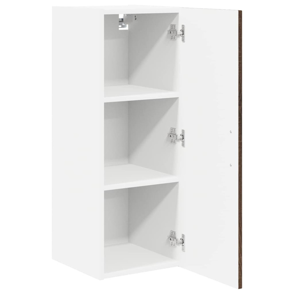 Produktbild för Väggskåp LUCCA 2 pcs Brun ek 30 x 31 x 80 cm Konstruerat trä
