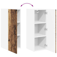 Produktbild för Väggskåp LUCCA Gammalt trä 30 x 31 x 80 cm Konstruerat trä