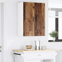 Produktbild för Väggskåp LUCCA 2 pcs Gammalt trä 30 x 31 x 80 cm