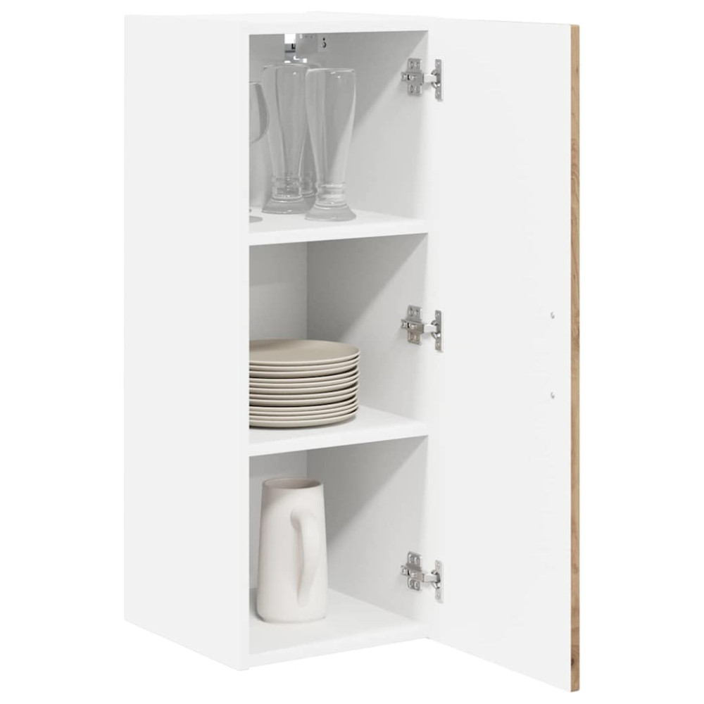 Produktbild för Väggskåp LUCCA 2 pcs Artisan-ek 30 x 31 x 80 cm Konstruerat trä