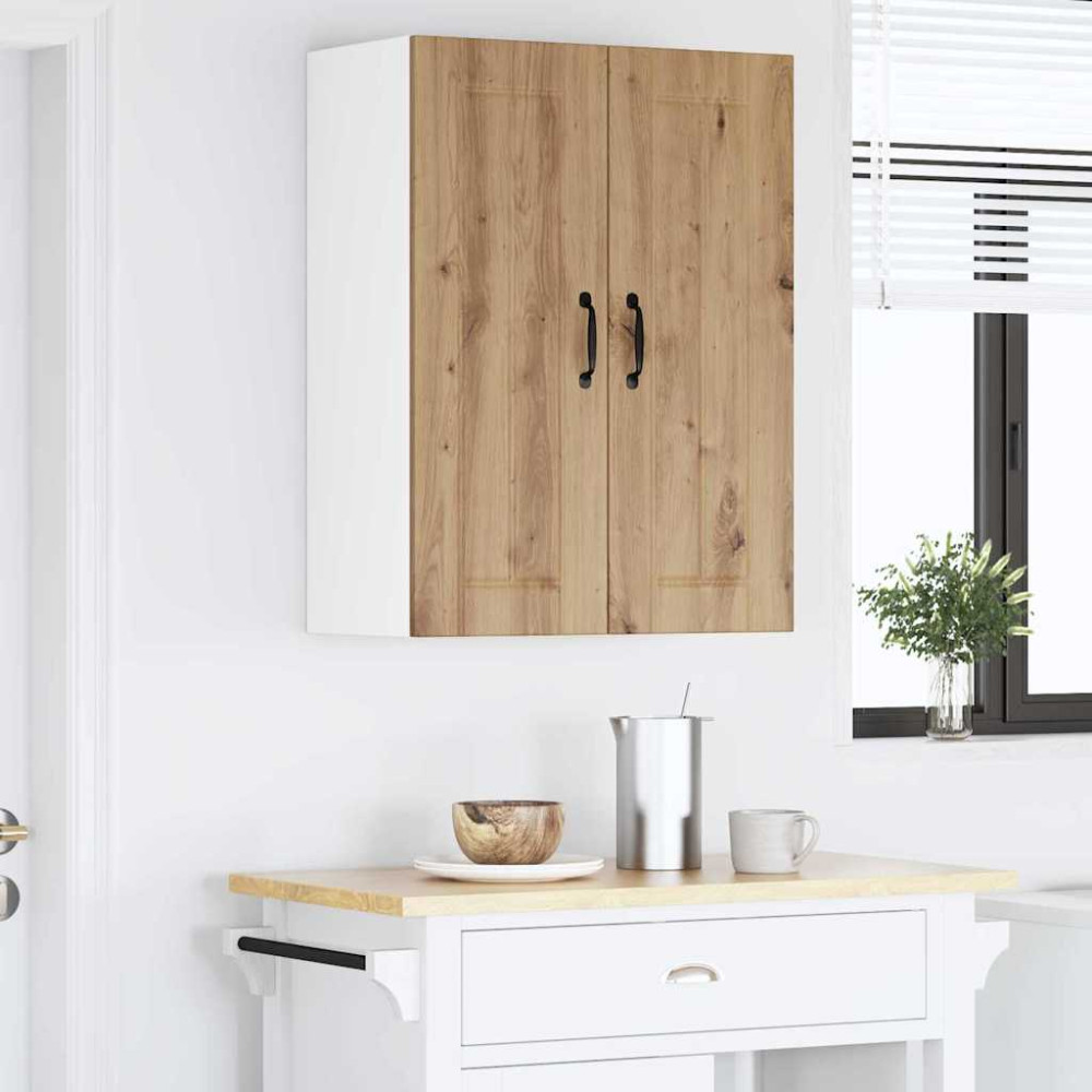 Produktbild för Väggskåp LUCCA 2 pcs Artisan-ek 30 x 31 x 80 cm Konstruerat trä
