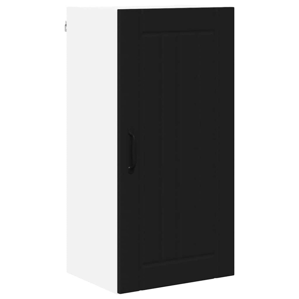 Produktbild för Väggskåp LUCCA Svart 40 x 31 x 80 cm Konstruerat trä