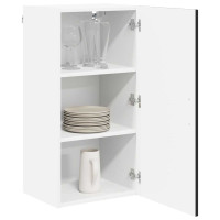 Produktbild för Väggskåp LUCCA Svart 40 x 31 x 80 cm Konstruerat trä
