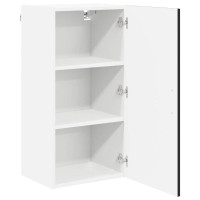 Produktbild för Väggskåp LUCCA Svart 40 x 31 x 80 cm Konstruerat trä