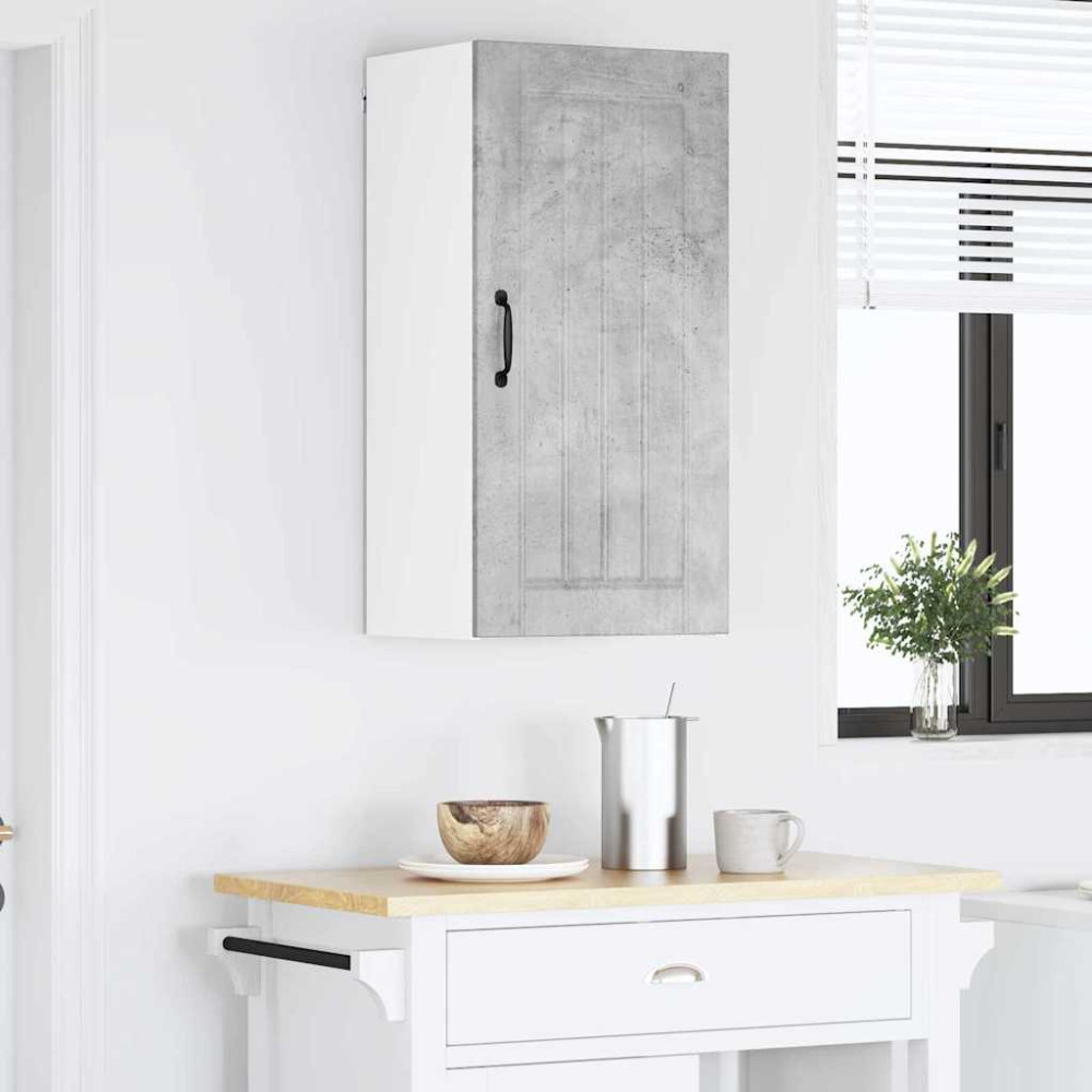 Produktbild för Väggskåp LUCCA Betonggrå 40 x 31 x 80 cm Konstruerat trä