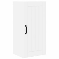 Produktbild för Väggskåp LUCCA Vit högglans 40 x 31 x 80 cm Konstruerat trä