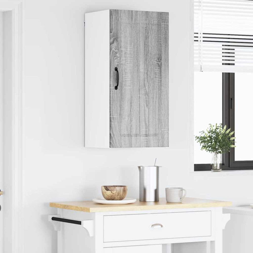 Produktbild för Väggskåp LUCCA Grå sonoma-ek 40 x 31 x 80 cm Konstruerat trä