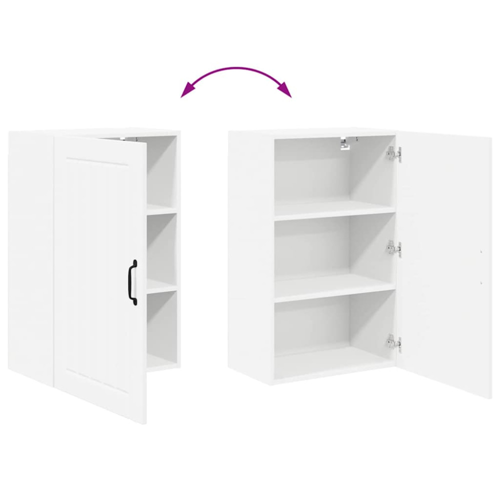 Produktbild för Väggskåp LUCCA Vit 50 x 31 x 80 cm Konstruerat trä