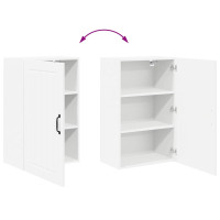 Produktbild för Väggskåp LUCCA Vit 50 x 31 x 80 cm Konstruerat trä