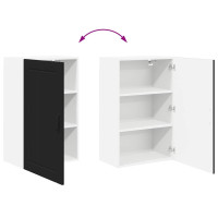 Produktbild för Väggskåp LUCCA Svart 50 x 31 x 80 cm Konstruerat trä