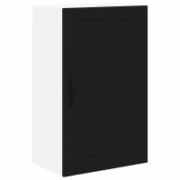 Produktbild för Väggskåp LUCCA Svart 50 x 31 x 80 cm Konstruerat trä