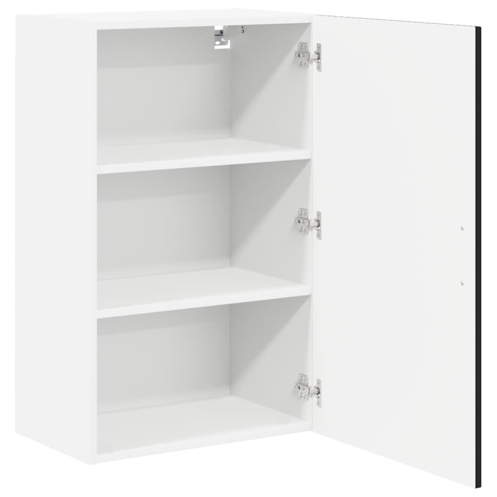 Produktbild för Väggskåp LUCCA Svart 50 x 31 x 80 cm Konstruerat trä
