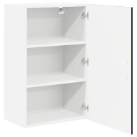 Produktbild för Väggskåp LUCCA Svart 50 x 31 x 80 cm Konstruerat trä