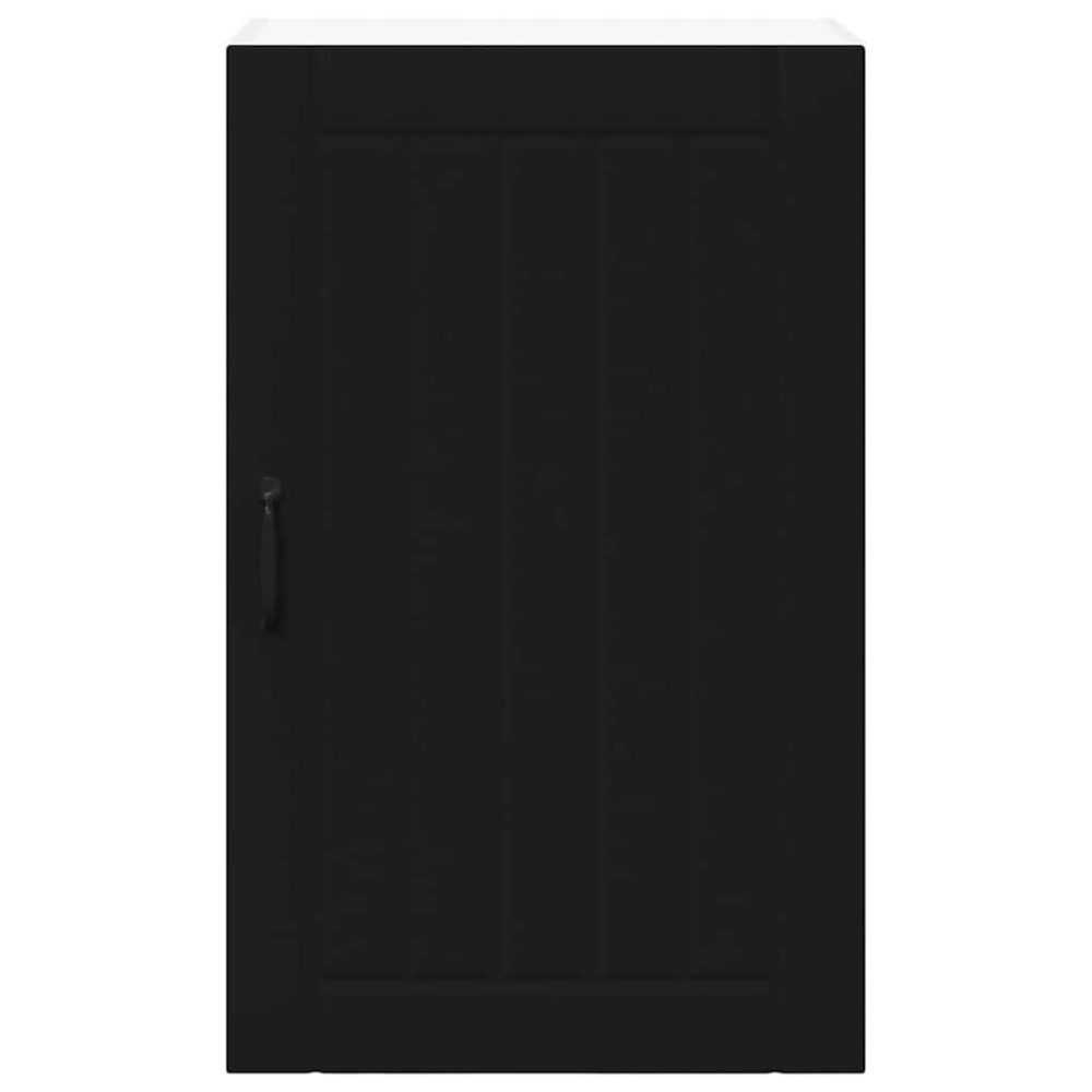 Produktbild för Väggskåp LUCCA Svart 50 x 31 x 80 cm Konstruerat trä
