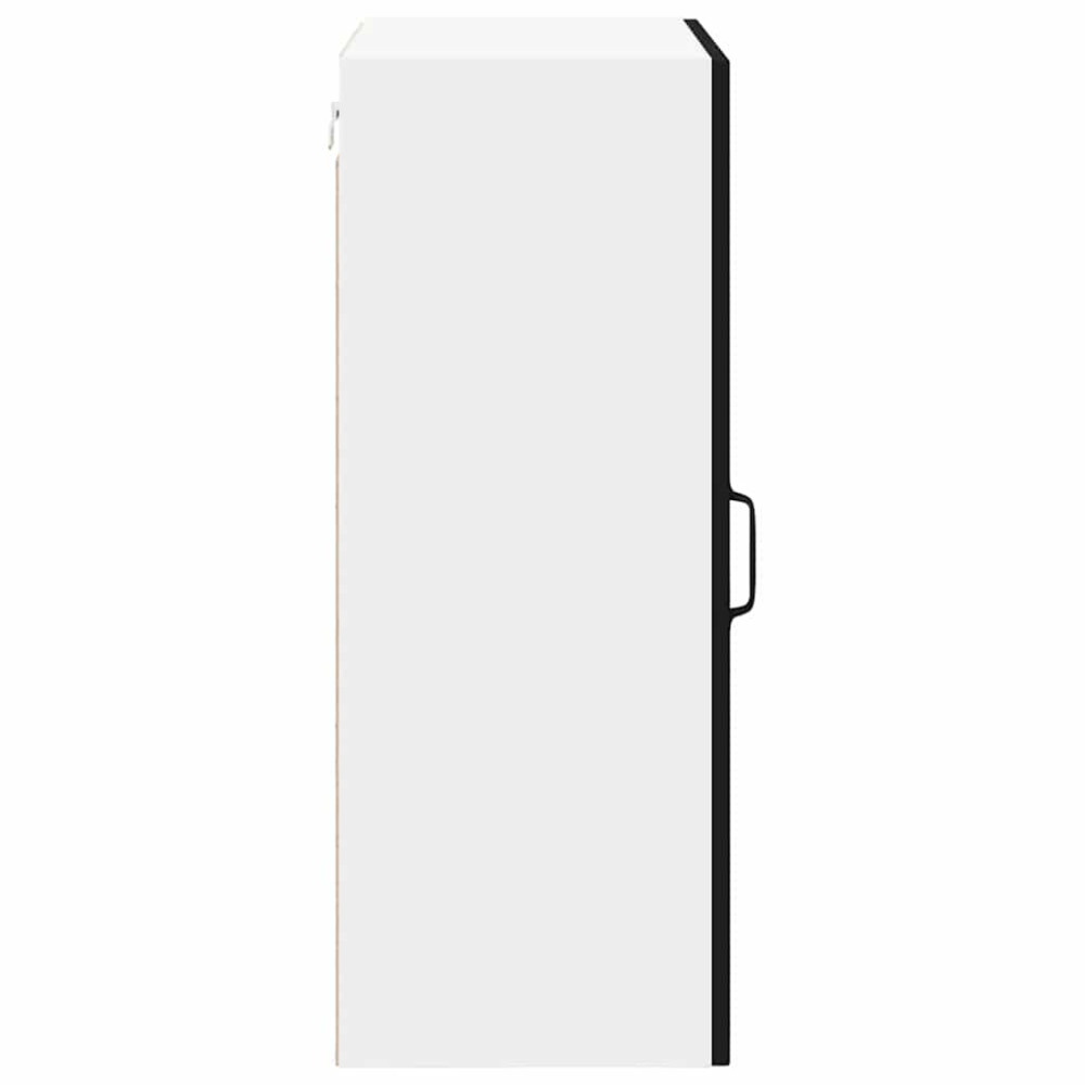 Produktbild för Väggskåp LUCCA Svart 50 x 31 x 80 cm Konstruerat trä