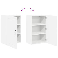 Produktbild för Väggskåp LUCCA Vit högglans 50 x 31 x 80 cm Konstruerat trä