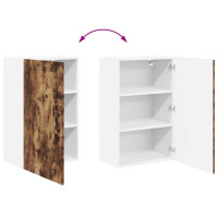Produktbild för Väggskåp LUCCA Rökt ek 50 x 31 x 80 cm Konstruerat trä