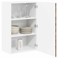 Produktbild för Väggskåp LUCCA Rökt ek 50 x 31 x 80 cm Konstruerat trä