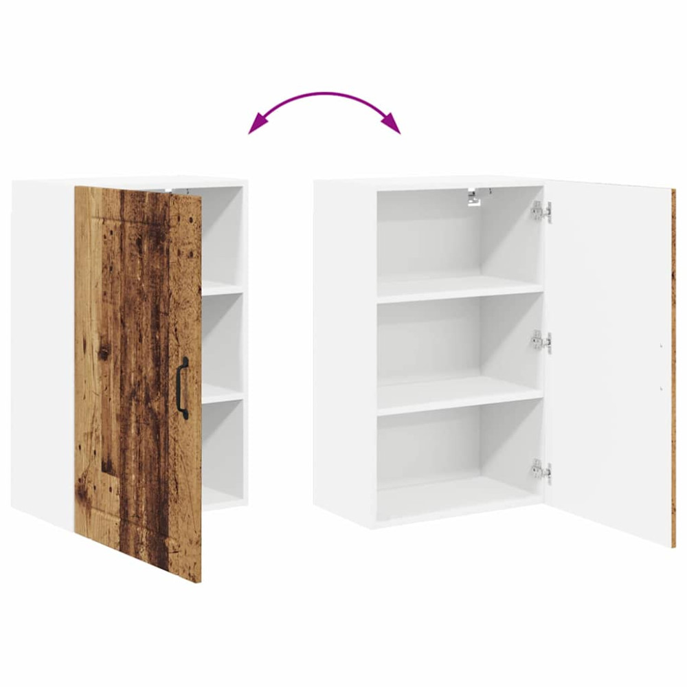 Produktbild för Väggskåp LUCCA Gammalt trä 50 x 31 x 80 cm Konstruerat trä