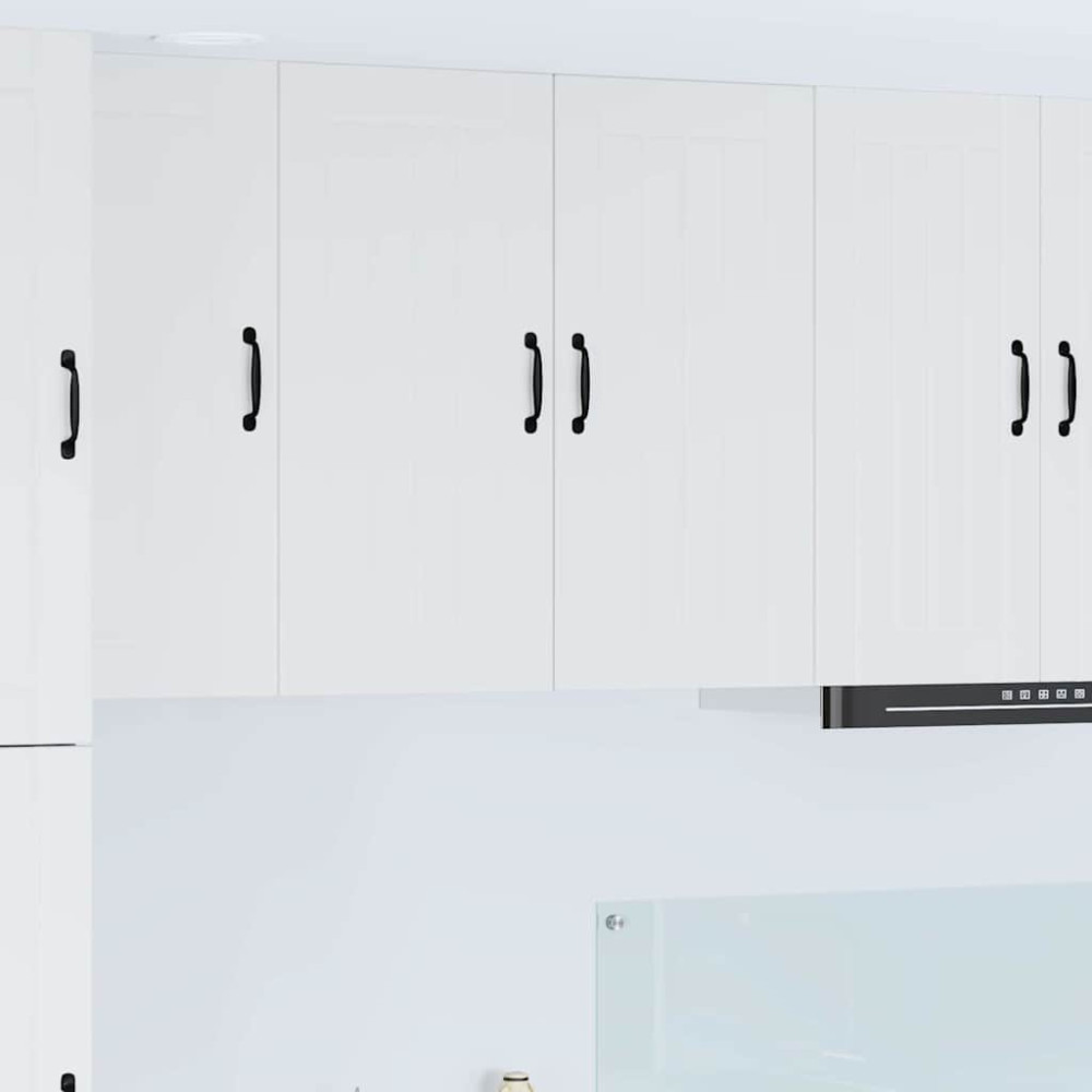 Produktbild för Väggskåp LUCCA Vit 80 x 31 x 80 cm Konstruerat trä