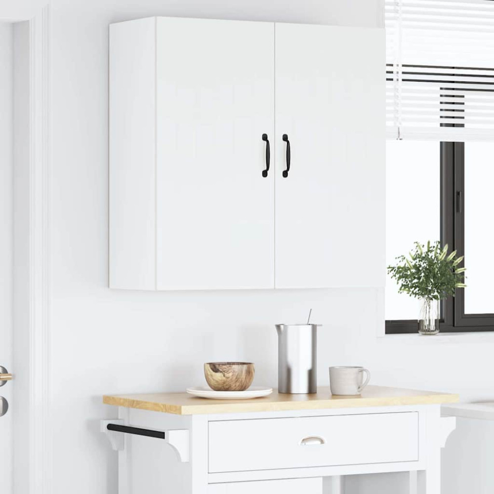 Produktbild för Väggskåp LUCCA Vit 80 x 31 x 80 cm Konstruerat trä