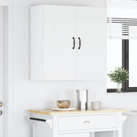 Produktbild för Väggskåp LUCCA Vit 80 x 31 x 80 cm Konstruerat trä