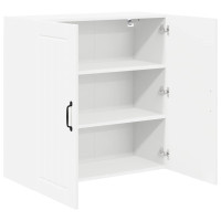 Produktbild för Väggskåp LUCCA Vit 80 x 31 x 80 cm Konstruerat trä