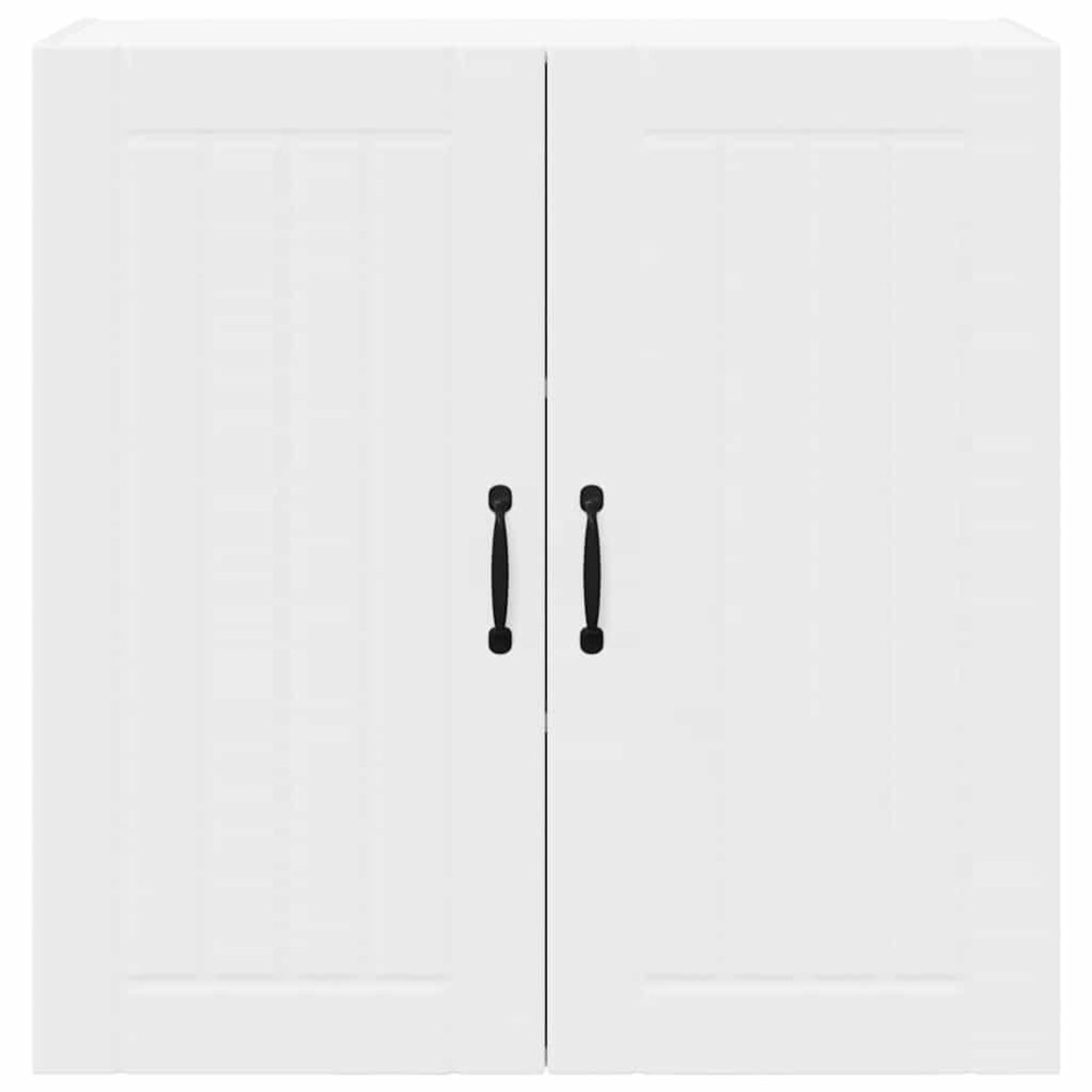 Produktbild för Väggskåp LUCCA Vit 80 x 31 x 80 cm Konstruerat trä