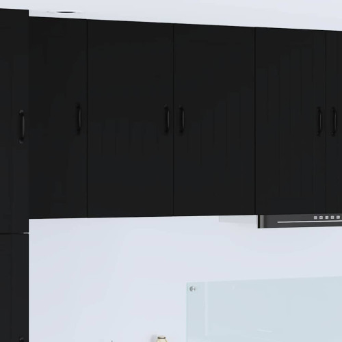 vidaXL Väggskåp LUCCA Svart 80 x 31 x 80 cm Konstruerat trä