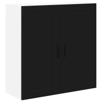 Produktbild för Väggskåp LUCCA Svart 80 x 31 x 80 cm Konstruerat trä
