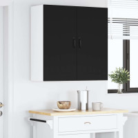 Produktbild för Väggskåp LUCCA Svart 80 x 31 x 80 cm Konstruerat trä