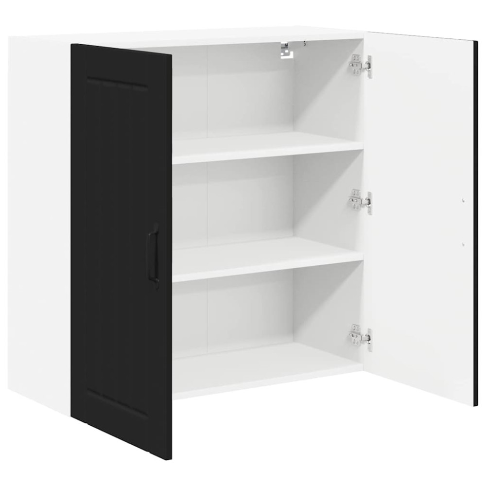 Produktbild för Väggskåp LUCCA Svart 80 x 31 x 80 cm Konstruerat trä