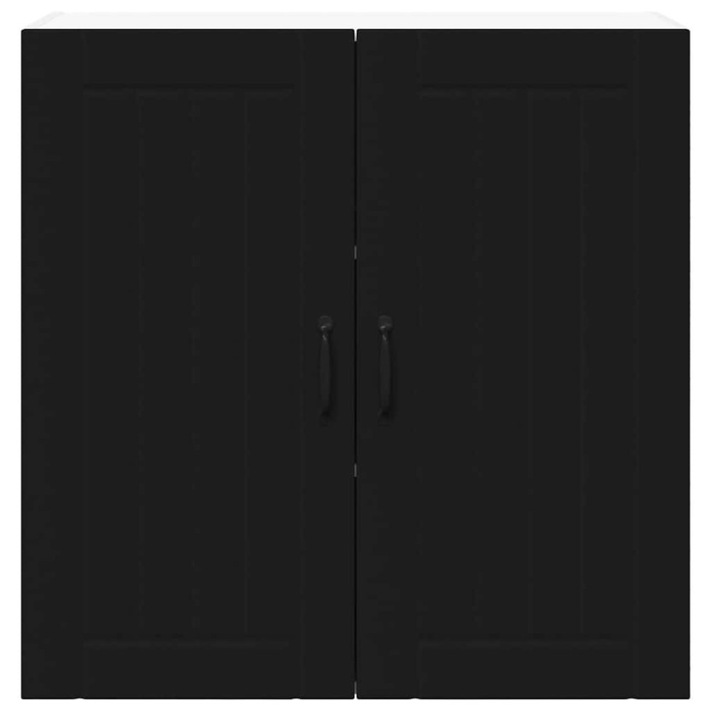 Produktbild för Väggskåp LUCCA Svart 80 x 31 x 80 cm Konstruerat trä