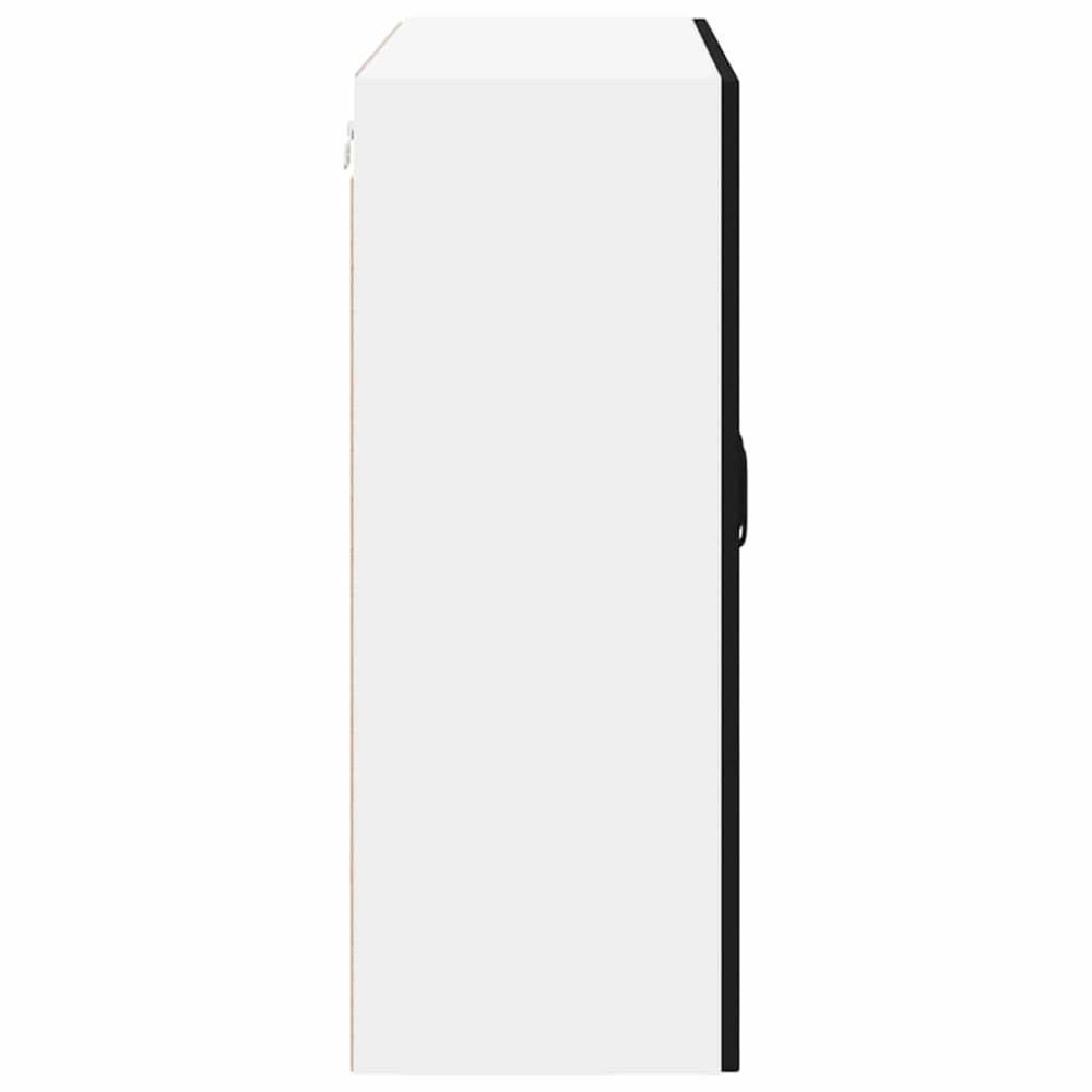 Produktbild för Väggskåp LUCCA Svart 80 x 31 x 80 cm Konstruerat trä